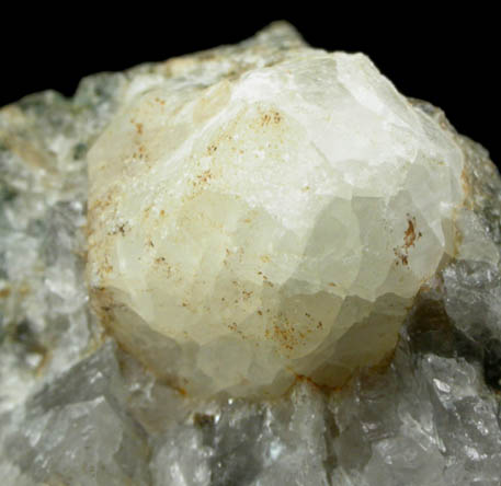 Scheelite in Quartz from Old Mine Plaza construction site, Mine Hill, Trumbull, Fairfield County, Connecticut