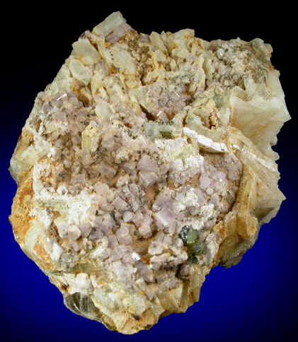 Fluorapatite on Albite with Elbaite Tourmaline from Strickland Quarry, Collins Hill, Portland, Middlesex County, Connecticut