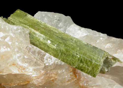 Elbaite Tourmaline in Quartz from White Rock Quarry, Middletown, Middlesex County, Connecticut