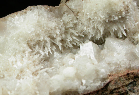 Natrolite and Calcite from Delaware Aqueduct Shaft 2A, Wawarsing, Ulster County, New York