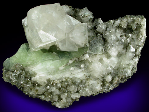 Calcite and Prehnite from Millington Quarry, Bernards Township, Somerset County, New Jersey