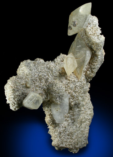 Calcite with Celestine from Route 13 road cut, Chittenango Falls, Madison County, New York