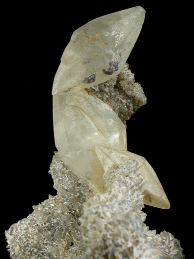 Calcite with Celestine from Route 13 road cut, Chittenango Falls, Madison County, New York
