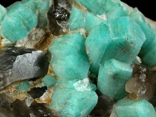 Microcline var. Amazonite with Smoky Quartz from Black Cap, Conway, Carroll County, New Hampshire