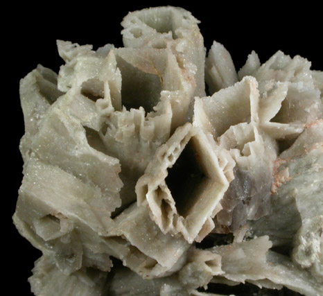 Quartz pseudomorphs after Glauberite from Upper Montclair, Essex County, New Jersey