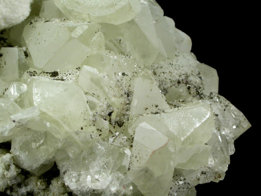 Pectolite on Datolite with Chamosite from Upper New Street Quarry, Paterson, Passaic County, New Jersey