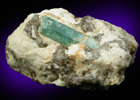 Beryl var. Aquamarine in Albite from Collins Hill, Portland, Middlesex County, Connecticut