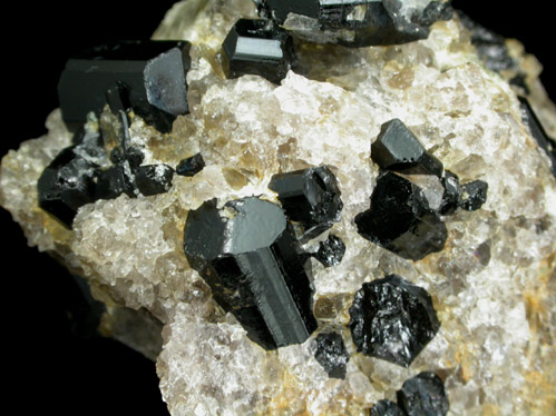 Schorl Tourmaline in Quartz from Roebling Mine, Upper Merryall, Litchfield County, Connecticut