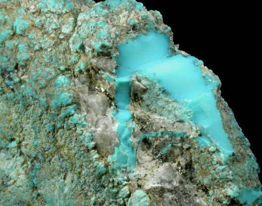 Turquoise from Copper Cities Mine, Globe-Miami District, Gila County, Arizona