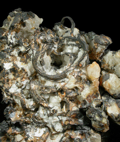 Silver in Calcite from Cobalt District, Ontario, Canada