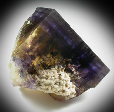 Fluorite with Barite from Cave-in-Rock District, Hardin County, Illinois