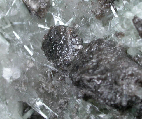 Titanite in Chrysotile from Hyatt Mine, Talcville, St. Lawrence County, New York