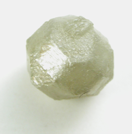 Diamond (1.33 carat greenish-gray complex crystal) from Mbuji-Mayi (Miba), Democratic Republic of the Congo