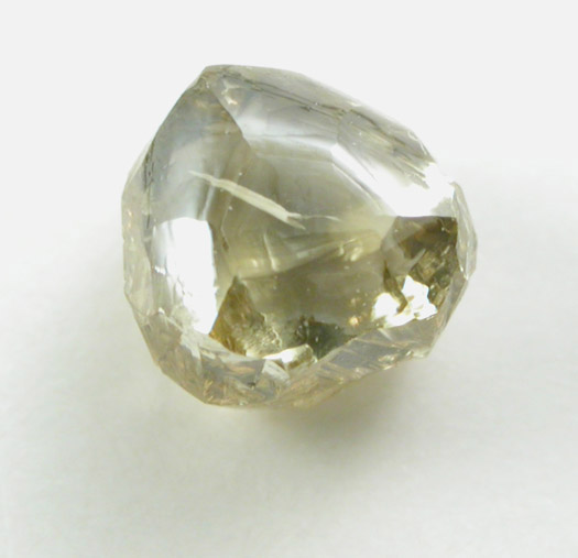 Diamond (0.48 carat green-brown complex crystal) from Northern Cape Province, South Africa