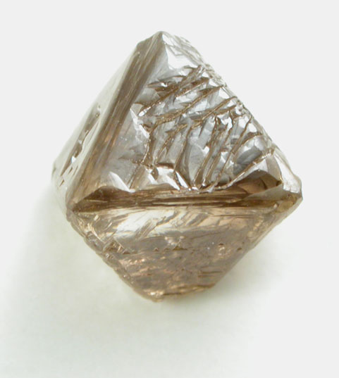 Diamond (2.44 carat brown octahedral crystal) from Diavik Mine, East Island, Lac de Gras, Northwest Territories, Canada