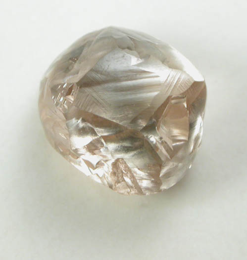 Diamond (1.63 carat sherry-colored complex crystal) from Diavik Mine, East Island, Lac de Gras, Northwest Territories, Canada