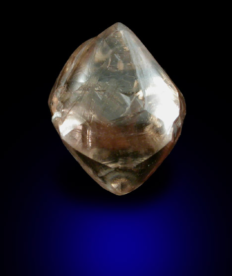 Diamond (3.07 carat brown octahedral crystal) from Diavik Mine, East Island, Lac de Gras, Northwest Territories, Canada