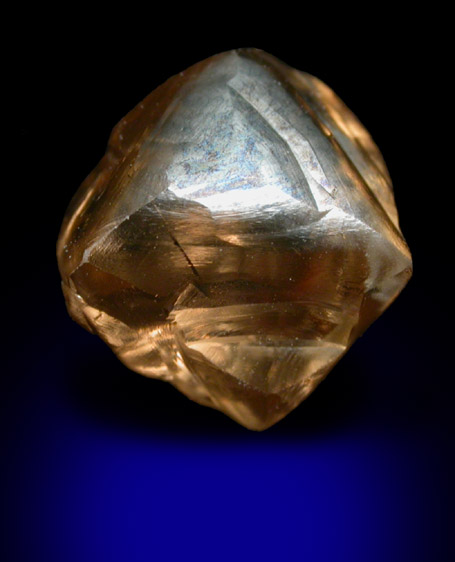Diamond (2.64 carat brown octahedral crystal) from Diavik Mine, East Island, Lac de Gras, Northwest Territories, Canada
