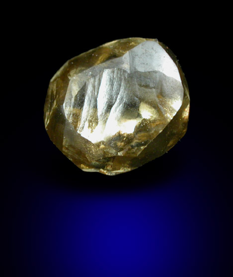 Diamond (0.96 carat green-brown complex crystal) from Letlhakane Mine, south of the Makgadikgadi Pans, Botswana