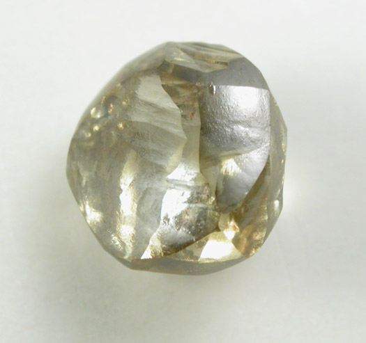 Diamond (0.96 carat green-brown complex crystal) from Letlhakane Mine, south of the Makgadikgadi Pans, Botswana