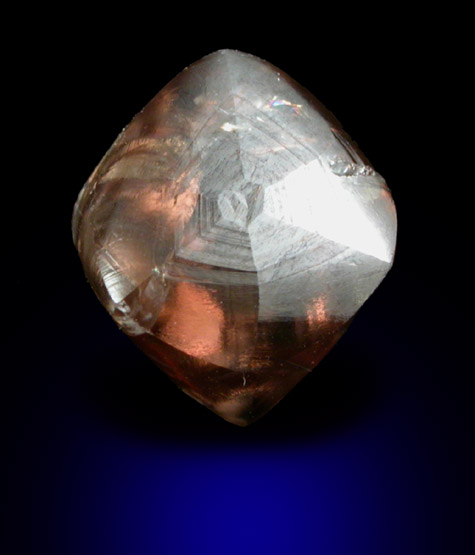 Diamond (4.18 carat brown octahedral crystal) from Diavik Mine, East Island, Lac de Gras, Northwest Territories, Canada