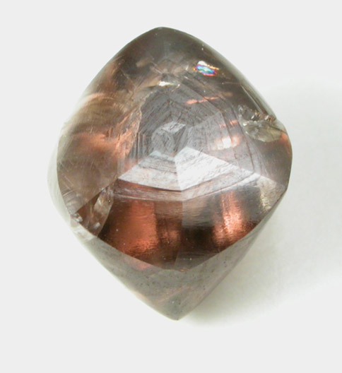 Diamond (4.18 carat brown octahedral crystal) from Diavik Mine, East Island, Lac de Gras, Northwest Territories, Canada