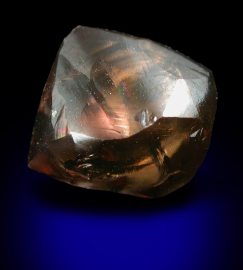 Diamond (3.57 carat brown octahedral crystal) from Diavik Mine, East Island, Lac de Gras, Northwest Territories, Canada