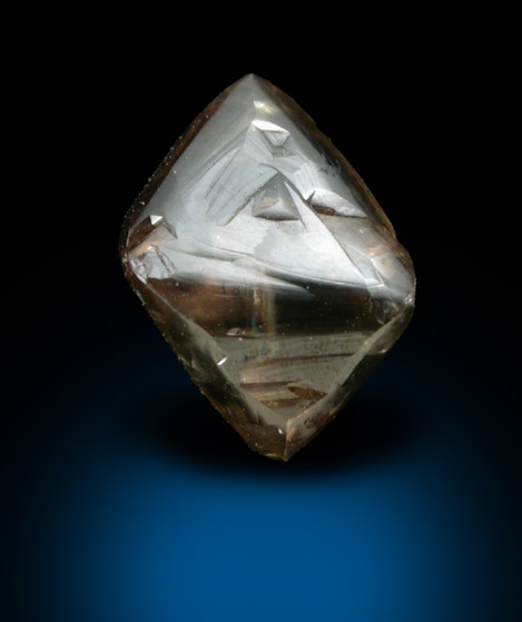 Diamond (3.66 carat brown octahedral crystal) from Diavik Mine, East Island, Lac de Gras, Northwest Territories, Canada