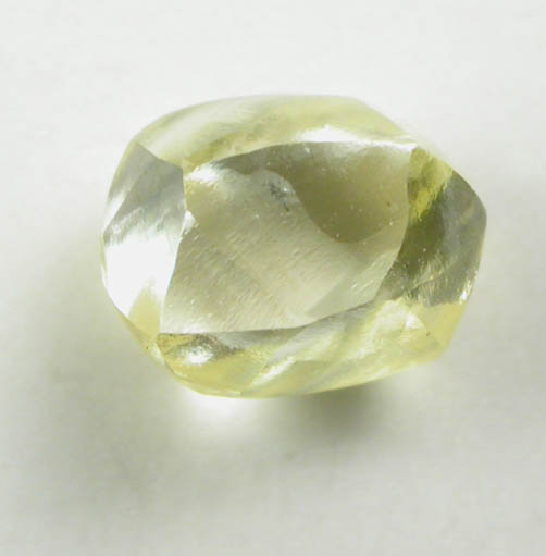Diamond (0.88 gem-grade yellow dodecahedral crystal) from Diavik Mine, East Island, Lac de Gras, Northwest Territories, Canada
