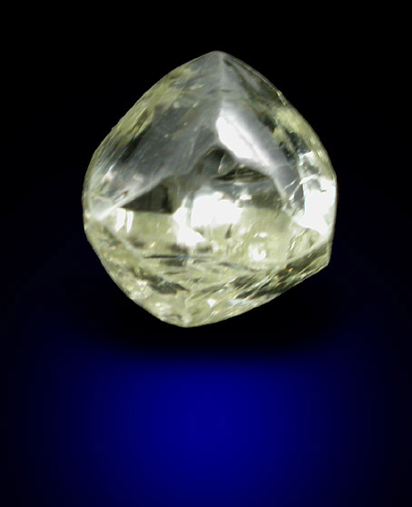 Diamond (1.27 carat gem-grade yellow dodecahedral crystal) from Ippy, northeast of Banghi (Bangui), Central African Republic