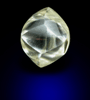Diamond (1.01 gem-grade pale-yellow tetrahexahedral crystal) from Oranjemund District, Namibia