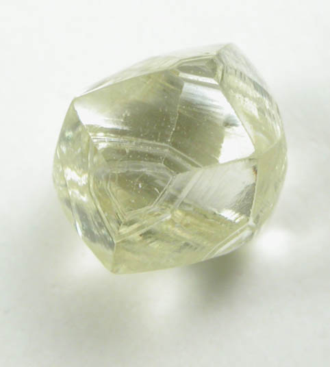 Diamond (1.47 gem-grade pale-yellow tetrahexahedral crystal) from Oranjemund District, Namibia