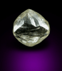 Diamond (1.06 gem-grade pale-yellow tetrahexahedral crystal) from Oranjemund District, southern coastal Namib Desert, Namibia