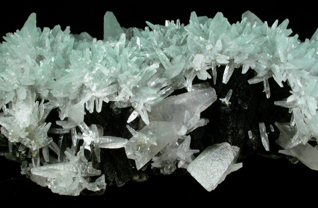 Calcite with Celadonite from Castelinho Mine, near Frederico Westphalen, Alto Uruguai, Rio Grande do Sul, Brazil