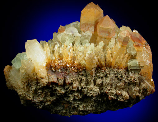 Quartz (scepter-growth) with Fluorite from William Wise Mine, Westmoreland, Cheshire County, New Hampshire