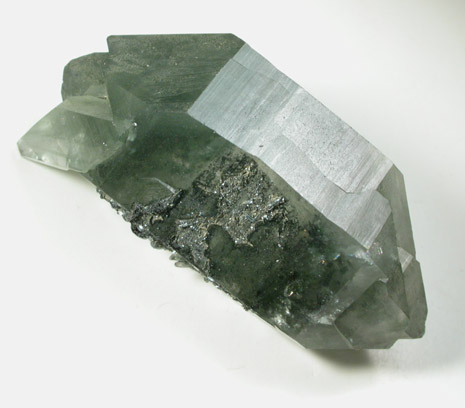 Quartz with Chlorite inclusion and Hematite from St. Gotthard, Kanton Uri, Switzerland