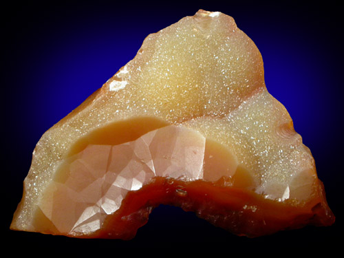 Quartz var. Carnelian from Stirling Brook, Warren Township, Somerset County, New Jersey