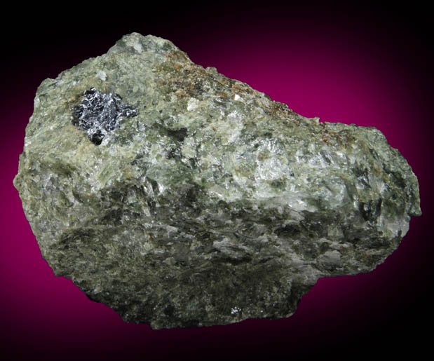 Molybdenite on Vesuvianite from Goodall Farm Quarry, Sanford, York County, Maine