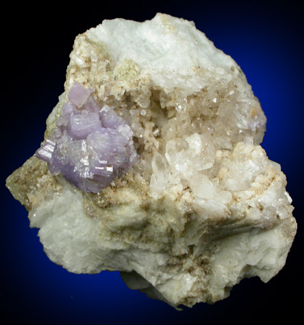 Fluorapatite on Quartz and Albite from Harvard Quarry, Noyes Mountain, Greenwood, Oxford County, Maine