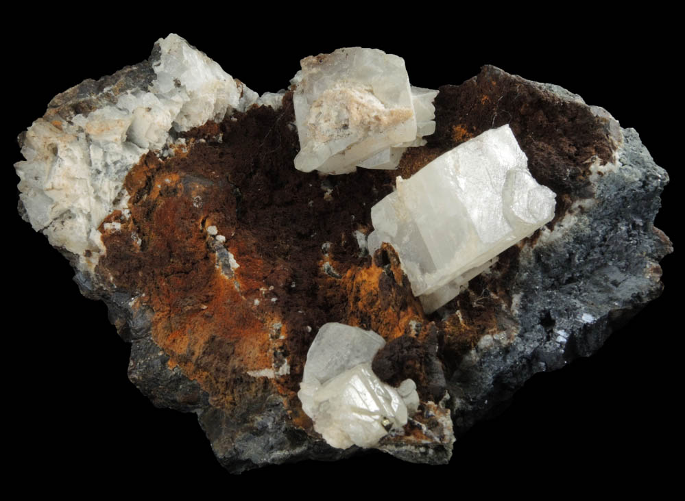 Anglesite on Sphalerite and Galena from Wheatley Mine, Phoenixville District, Chester County, Pennsylvania