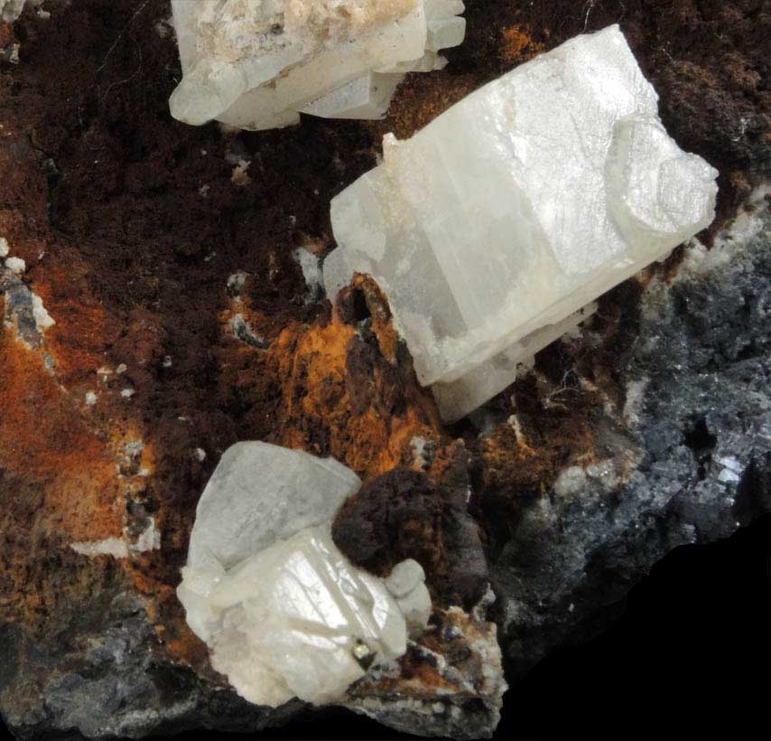 Anglesite on Sphalerite and Galena from Wheatley Mine, Phoenixville District, Chester County, Pennsylvania