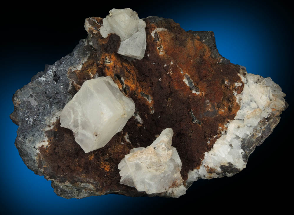 Anglesite on Sphalerite and Galena from Wheatley Mine, Phoenixville District, Chester County, Pennsylvania