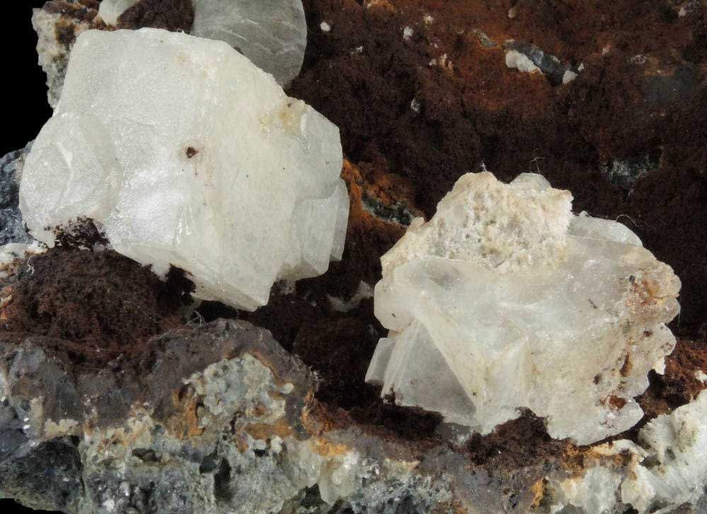 Anglesite on Sphalerite and Galena from Wheatley Mine, Phoenixville District, Chester County, Pennsylvania