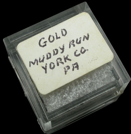Gold from Muddy Run, York County, Pennsylvania