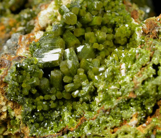 Pyromorphite from Perkiomen Mine, Montgomery County, Pennsylvania