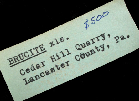 Brucite from Cedar Hill Quarry, Lancaster County, Pennsylvania