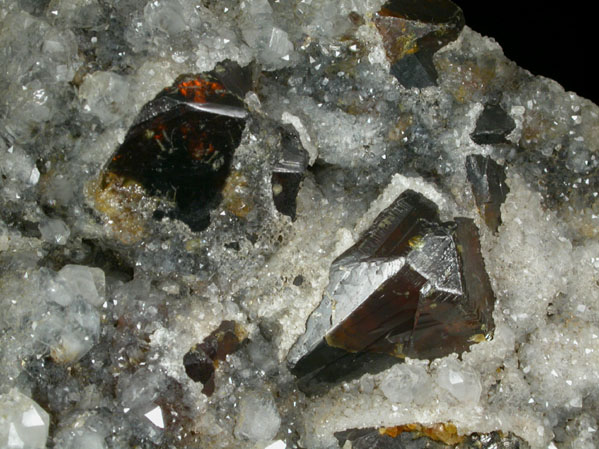 Sphalerite with Quartz overgrowth from Wheatley Mine, Phoenixville, Chester County, Pennsylvania
