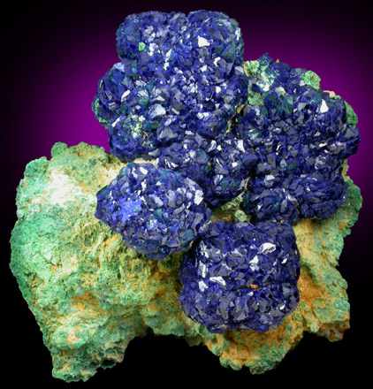 Azurite with Malachite from La Sal District, San Juan County, Utah