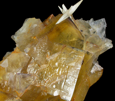 Fluorite with Calcite from Cave-in-Rock District, Hardin County, Illinois