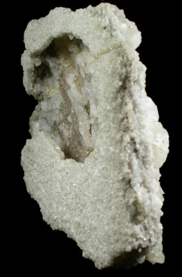 Quartz pseudomorph after Anhydrite with Datolite from Prospect Park Quarry, Prospect Park, Passaic County, New Jersey